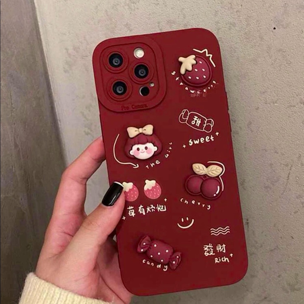 iPhone X/XS strawberry decor case